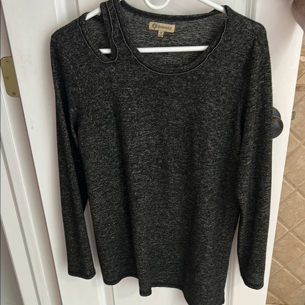 Democracy Charcoal Long Sleeve Top